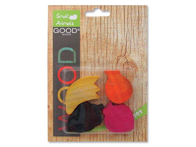 PL MIX OWOCÓW 4SZT DREWNIANY DLA GRYZONI