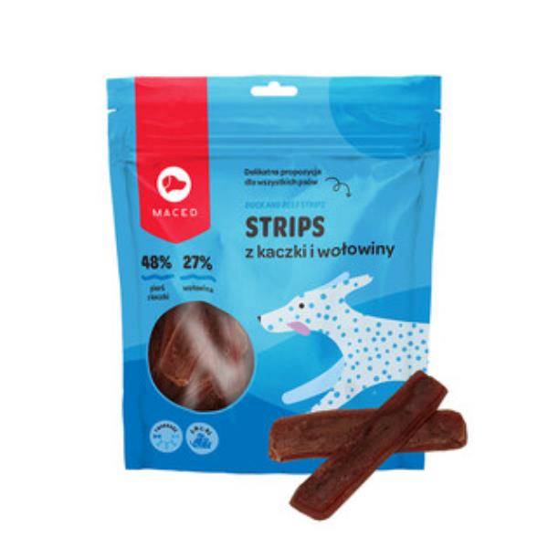 MACED STRIPS DUO KACZKA Z WOŁOWINĄ 500G