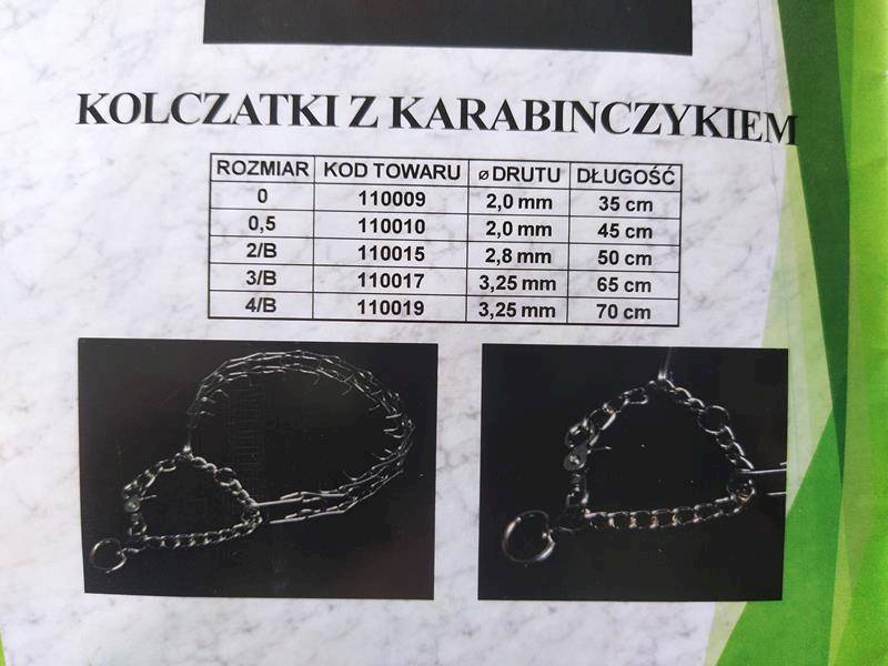 MA KOLCZATKA CHROM NR 2/B 48CM/2,8MM Z KARABINKIEM