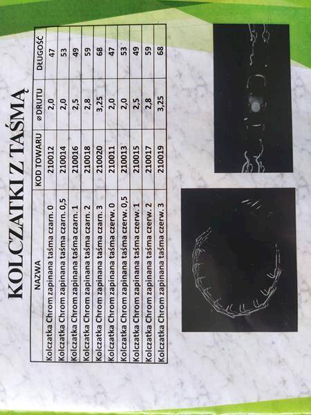 MA KOLCZATKA CHROM ZAPINANA TAŚMA NR 2 48CM CZARNA