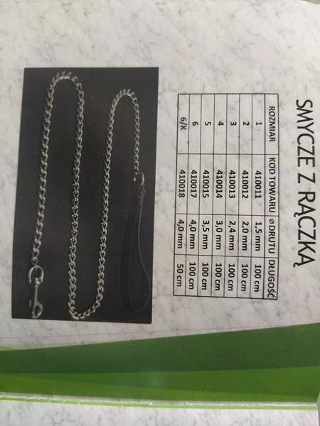 MA SMYCZ CHROM Z RĄCZKĄ NR 4 110CM/3,0MM