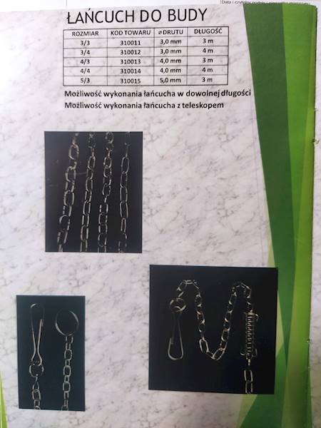 MA ŁAŃCUCH DO BUDY NIKIEL 4,0MM/3M