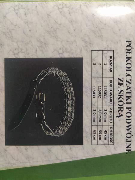 MA PÓŁKOLCZATKA CHROM ZAPINANA PODW.ZE SKÓRĄ 65CM