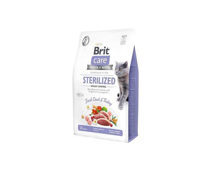 BRIT CARE CAT 2KG GRAIN FREE STERYL. KACZKA/INDYK