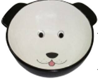 YARRO MISKA CERAMICZNA DLA PSA ''PIES'' CZARNA