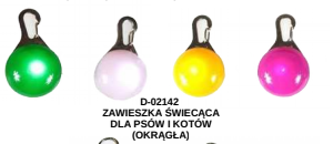 DELFIN ZAWIESZKA ŚWIECĄCA DLA PSÓW I KOTÓW OKRĄGŁA