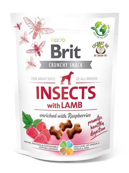 BRIT CARE DOG CRUNCHY CRACKER INSECT & LAMB 200g 
