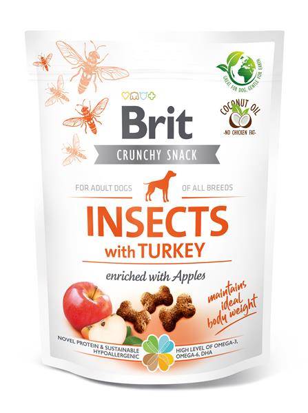 BRIT CARE DOG CRUNCHY CRACKER INSECT & TURKEY 200g