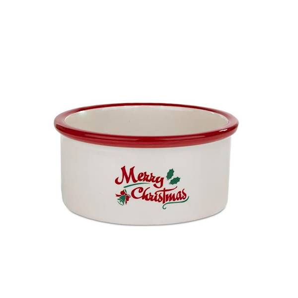 BK Xmas MISKA CERAMICZNA 16x6 PIES CZER