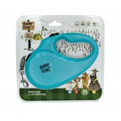 BK Smycz automatyczna turkusowa M sznurek 5M