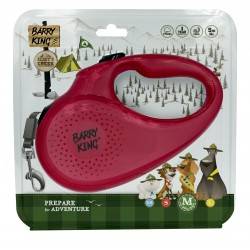 BK Smycz aut. dla psa czerwona M - sznurek 5m