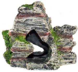 HL Dekoracja skała z otworami do akwarium jasna