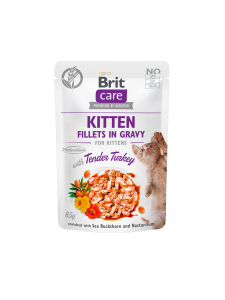 BRIT CARE CAT 85G FG KITTEN INDYK  POUCH 429