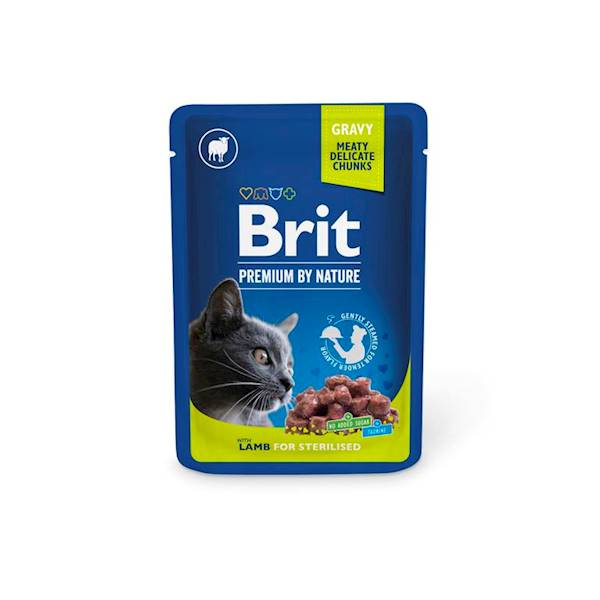 BRIT SASZ 100G POUCHES LAMB FOR STERILIZED