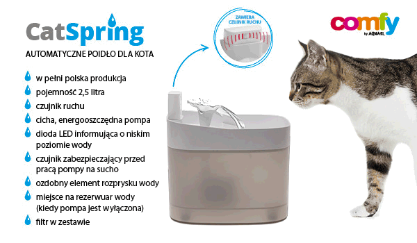 AQUAEL COMFY POIDŁO AUTOMATYCZNE CATSPRING