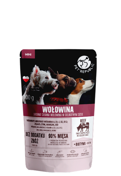 PETREPUBLIC 100G PIES MINI FILECIKI Z WOŁOWINĄ