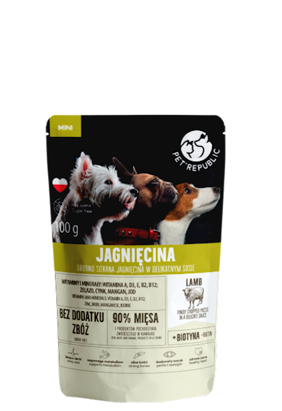 PETREPUBLIC 100G PIES MINI FILECIKI Z JAGNIĘCINĄ