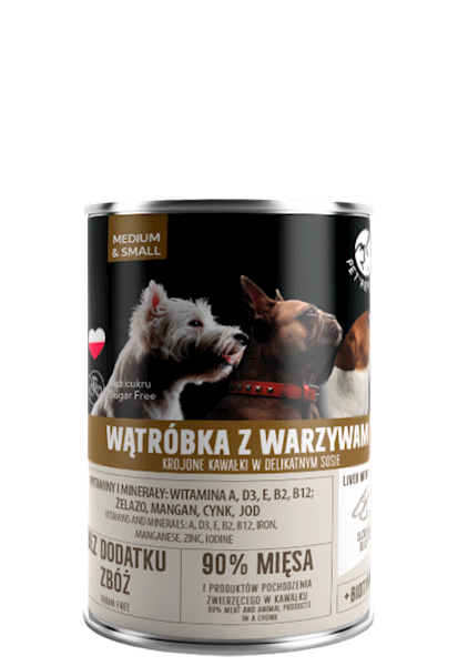 PETREPUBLIC 400G PIES KAWAŁKI W SOSIE Z WĄTRÓBKĄ