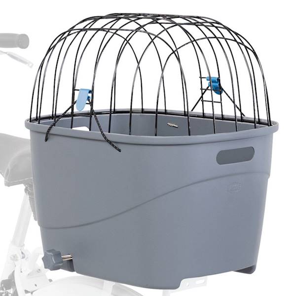 TX KOSZ ROWEROWY NA BAGAŻNIK SZARY 36X47X46