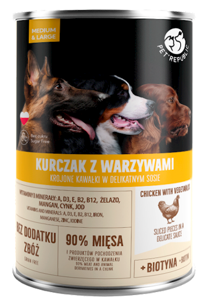 PETREPUBLIC 1250g kawałki w sosie z kurczak i warz