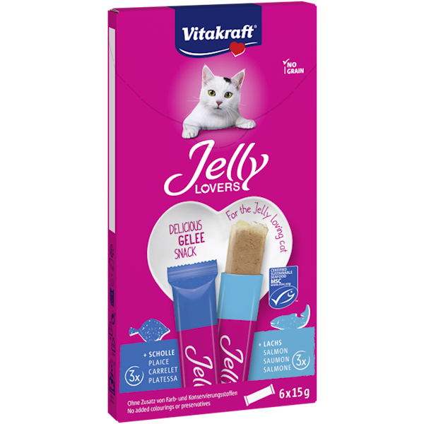 V JELLY LOVERS ŁOSOŚ/FLĄDRA 6X15G