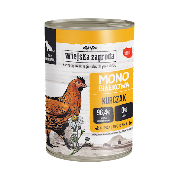 WIEJSKA ZAGRODA PIES 400G MONO KURCZAK