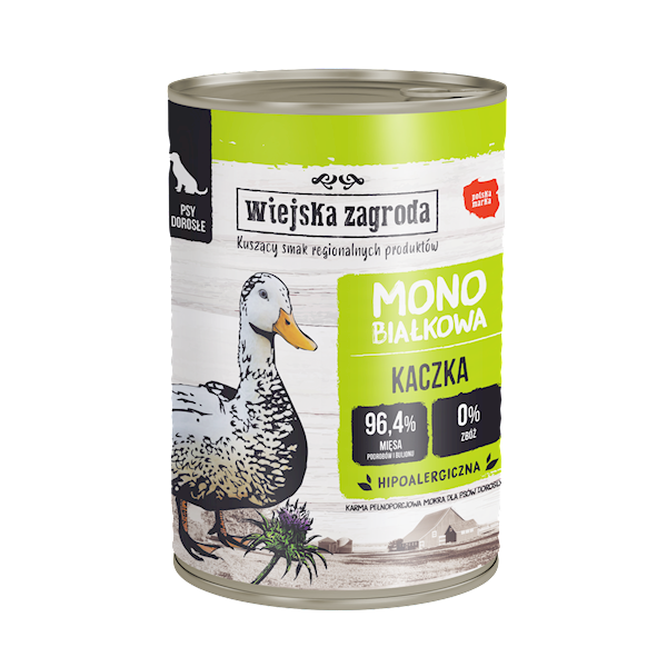 WIEJSKA ZAGRODA PIES 400G MONO KACZKA