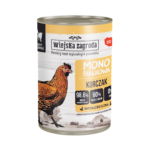 WIEJSKA ZAGRODA KOT 400G MONO KURCZAK