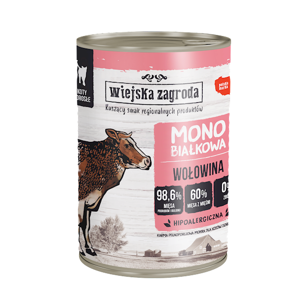 WIEJSKA ZAGRODA KOT 400G MONO WOŁOWINA