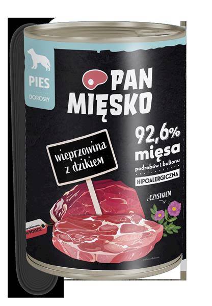 PAN MIĘSKO 400G KONS. WIEPRZOWINA Z DZIK  PIES