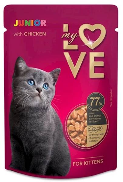 MY LOVE 85G JUNIOR KOT SASZETKA KURA W SOSIE