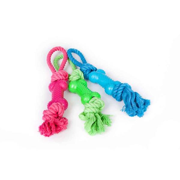 DG SZNUR Z KOŚCIĄ DENTA ''FRESH'' NIEBIESKI