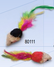 NB MYSZKA Z PIÓRKIEM 5CM