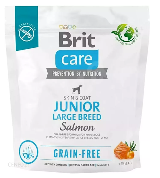 BRIT CARE 1KG GRAIN FREE JUNIOR LARGE SALMON