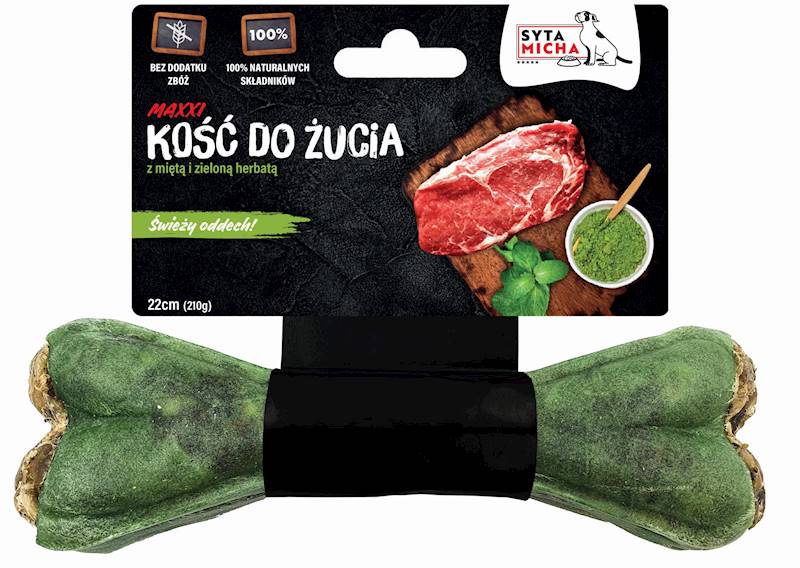 SYTA MICHA KOŚĆ DO ŻUCIA NA ŚWIEŻY ODDECH 22CM