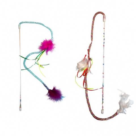 TAT PATYK + LINKA +PIÓRKA 40CM