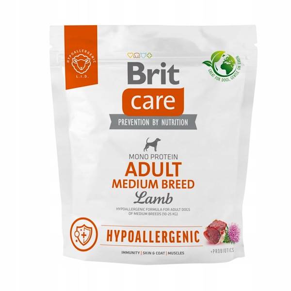 BRIT CARE 1KG HYPO ADULT MEDIUM LAMB