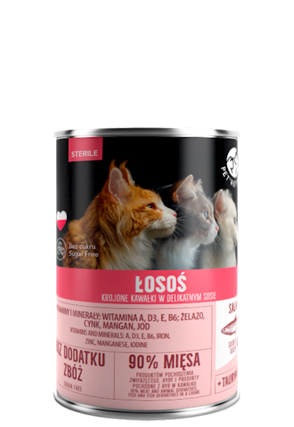 PETREPUBLIC 400G KOT STERYL KAWAŁKI ŁOSOŚ