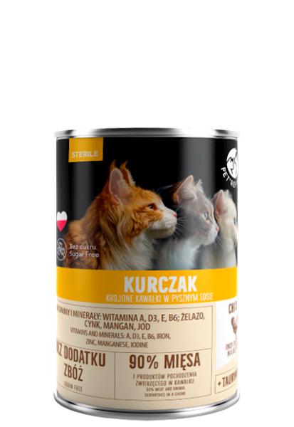 PETREPUBLIC 400G KOT STERYL KAWAŁKI KURA