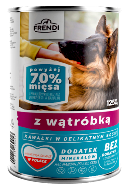 FRENDI 1250G PIES KAW. W SOSIE Z WĄTRÓBKĄ KONS. 