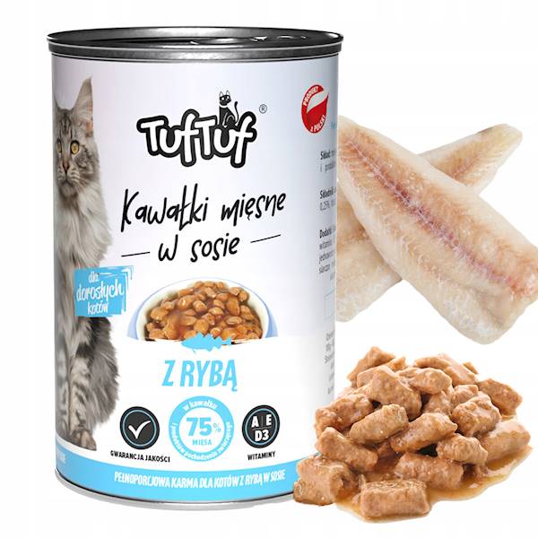 BULT TUF TUF KARMA 415G KOT RYBA KAWAŁKI 
