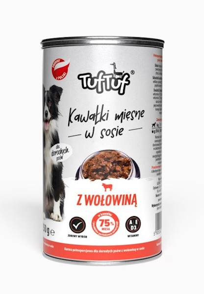 BULT TUF TUF PUSZKA 1250G WOŁOW KAWAŁKI W SOS PIES