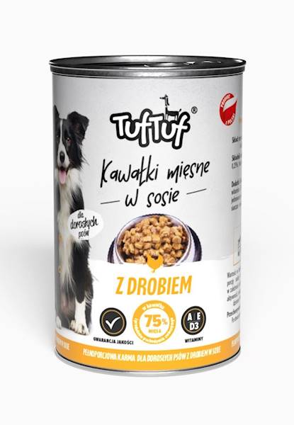 BULT TUF TUF PUSZKA 1250G DRÓB KAWAŁKI W SOS PIES