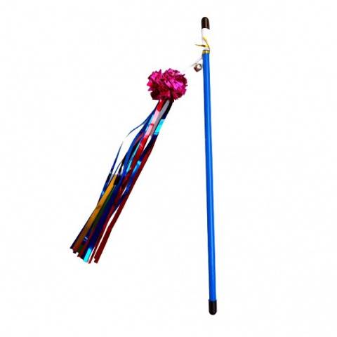 TAT WĘDKA DLA KOTA PATYK+PIŁKA Z FOLII 35CM