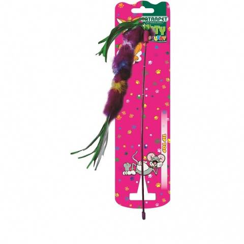 TAT WĘDKA DLA KOTA PATYK+LUSZOWY OGON 45CM