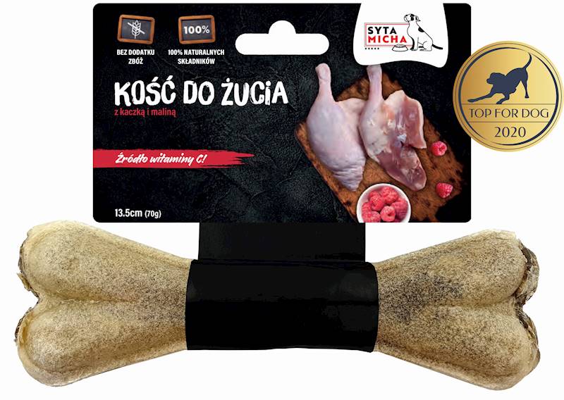 SYTA MICHA Kość do żucia z kaczką i malinami 13,5c