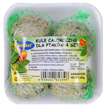 MG Zestaw 4 kule małe na tacy CAŁOROCZNE