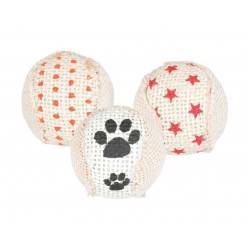 TX GRZECHOCZĄCA PIŁKA Z JUTĄ 5CM 3 SZT