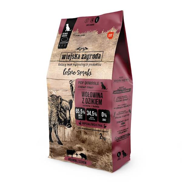 WIEJSKA ZAGRODA 2KG WOŁOWINA, DZIK L