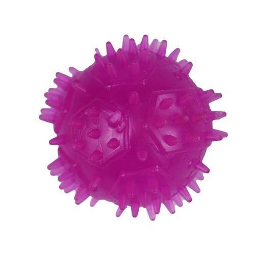 DINO PIŁKA Z KOLCAMI DUŻA 7,5CM FIOLETOWA